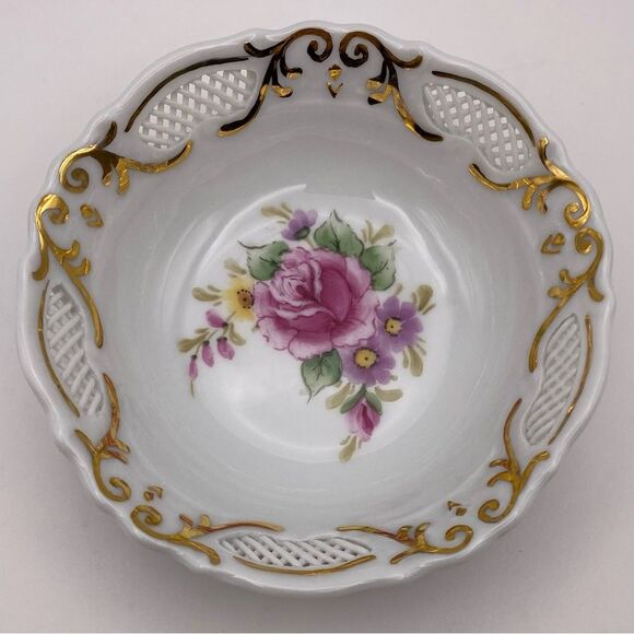 Moga Other - Romanian Moga Handmade and Hand Painted Small Porcelain Dish - Set of 6